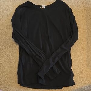 Athleta Black Long Sleeve Top
